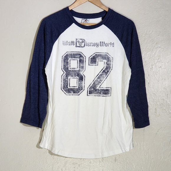 Disney Parks Authentic Vintage Tee - Navy and White - Picture 1 of 3